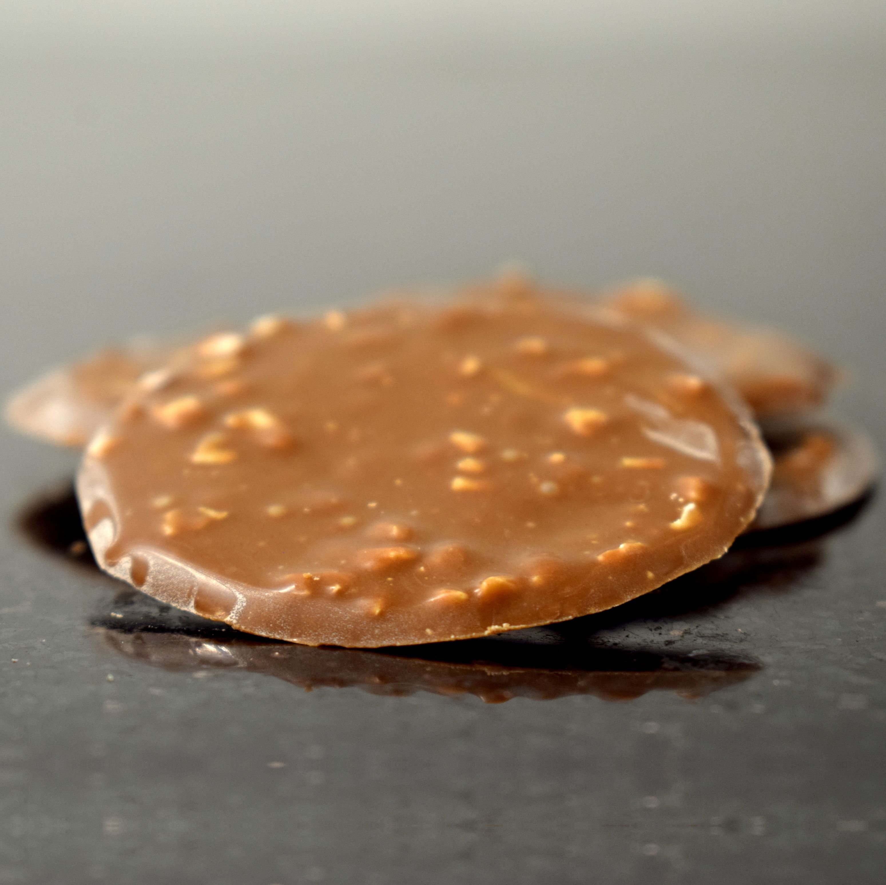 Tuiles chocolat lait au caramel
