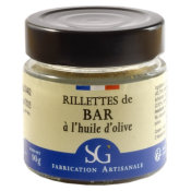 RILLETTES DE BAR À L'HUILE D'OLIVE  90g