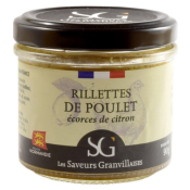 RILLETTES DE POULET AUX CORCES DE CITRON 90g