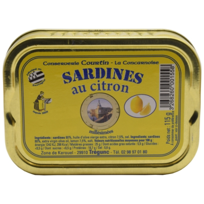 SARDINES AU CITRON 115g