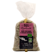 SEL DE GURANDE AUX POIVRES ET BAIES ROSES SACHET 250g