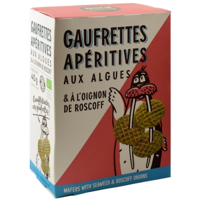 GAUFRETTES APÉRITIVES AUX ALGUES ET À L'OIGNON DE ROSCOFF 40g