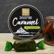 BOÎTE RONDE CARAMEL CALVADOS 100g