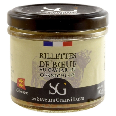 RILLETTES DE BŒUF AU CAVIAR DE CORNICHONS 90g