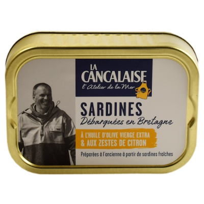 SARDINES À L'HUILE D'OLIVE VIERGE EXTRA ET AUX ZESTES DE CITRON 115g