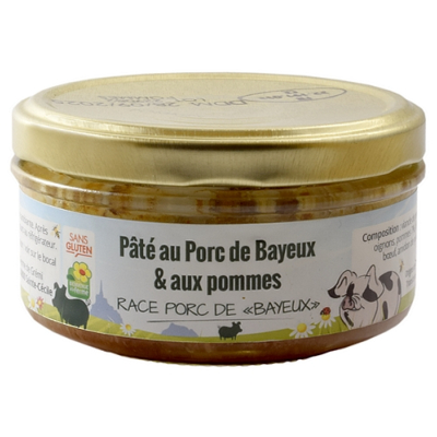 PÂTÉ DE PORC DE BAYEUX AUX POMMES 130g