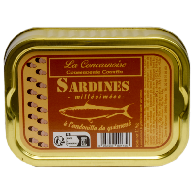 SARDINES MILLÉSIMÉES À L'ANDOUILLE DU GUÉMÉNÉ 115g