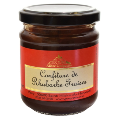 CONFITURE DE RHUBARBE-FRAISES 210g