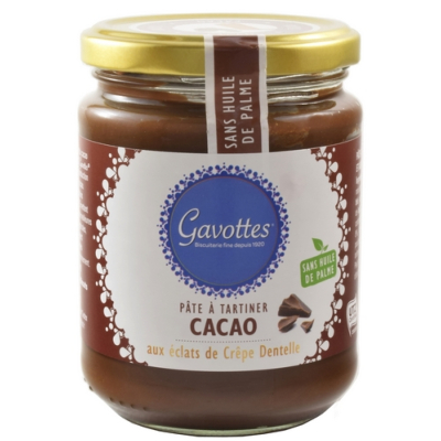 PÂTE À TARTINER CACAO AUX ÉCLATS DE CRÊPE DENTELLE 350g