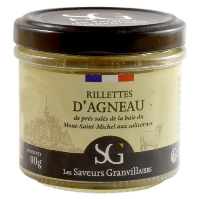 RILLETTES D'AGNEAU DE PRÉS SALÉS DE LA BAIE DU MONT St-MICHEL AUX SALICORNES 90g