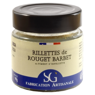 RILLETTES DE ROUGET BARBET AU PIMENT D'ESPELETTE 90g
