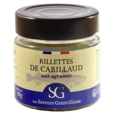 RILLETTES DE CABILLAUD AUX AGRUMES  90g