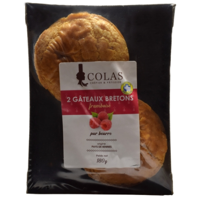 2 Gateaux Bretons A La Framboise 180g Creperie Colas