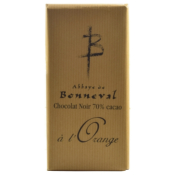 TABLETTE CHOCOLAT NOIR 70%  L'ORANGE 100g