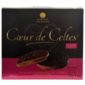 COEUR DE CELTES - TUILES AU CHOCOLAT AU LAIT 125g 