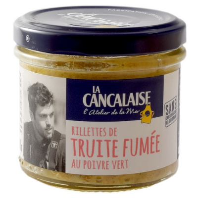 RILLETTES DE TRUITE FUMÉE AU POIVRE VERT 100g