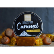 BOÎTE RONDE CARAMEL NOISETTES 100g