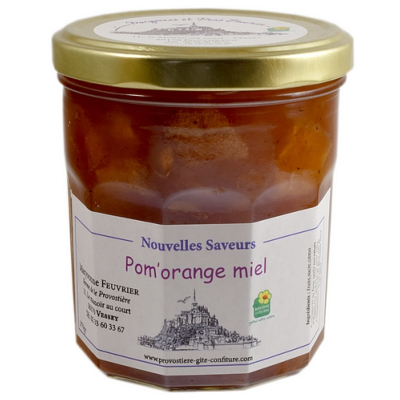 CONFITURE DE POMMES / ORANGES / MIEL 370g